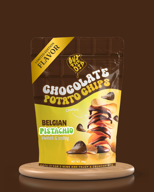 Belgian Chocolate Crunchy Pistachio Chips (LIMITED-EDITION)